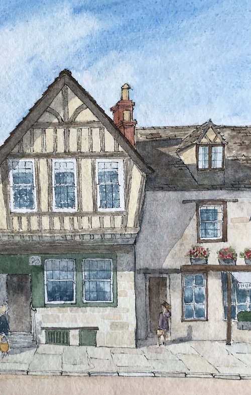 High Street Burford, Cotswolds by JANE  DENTON