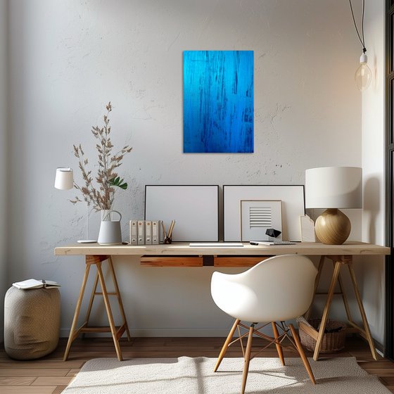 Hand-painted Blue Flow