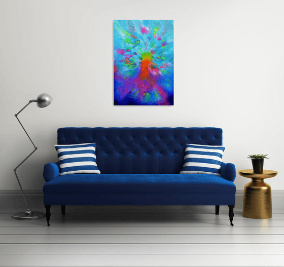 Two Worlds - 100x70 cm - XL Large Abstract Painting