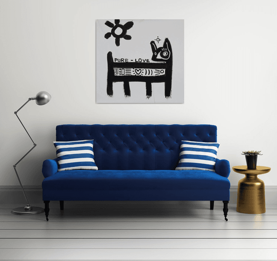 DOG / PURE LOVE 100x105cm