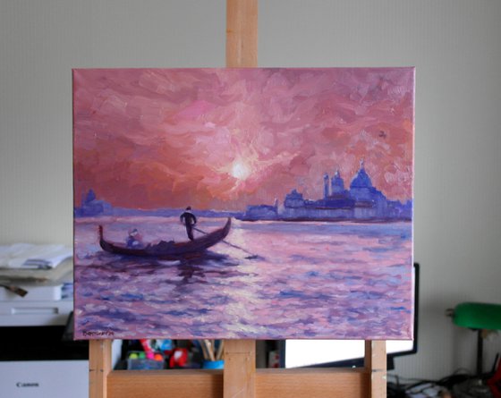 Romantic Sunset in Venice