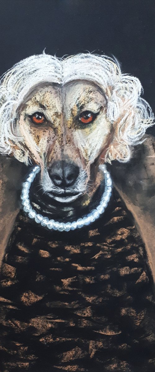 A Look into Past... From the Animal Portraits series /  ORIGINAL PAINTING by Salana Art Gallery