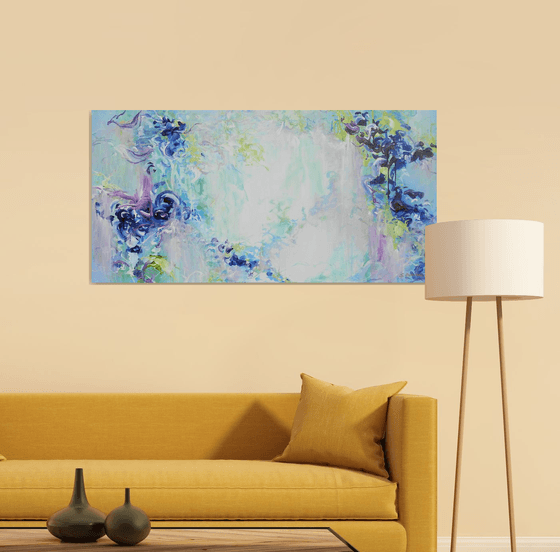 Abstract Floral Landscape. Floral Garden. Abstract Flowers. Forest. Original Painting on Canvas. Impressionism. Modern Art