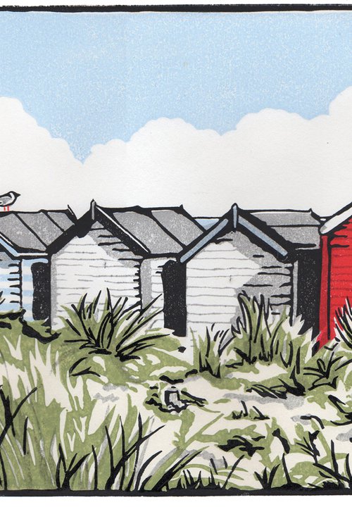 Suffolk Beach Huts by Fiona Carver