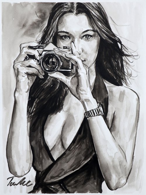 "Amateur photographer" /30x40 cm by Tashe
