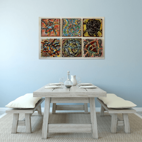 Abstract (six hearts)-VII