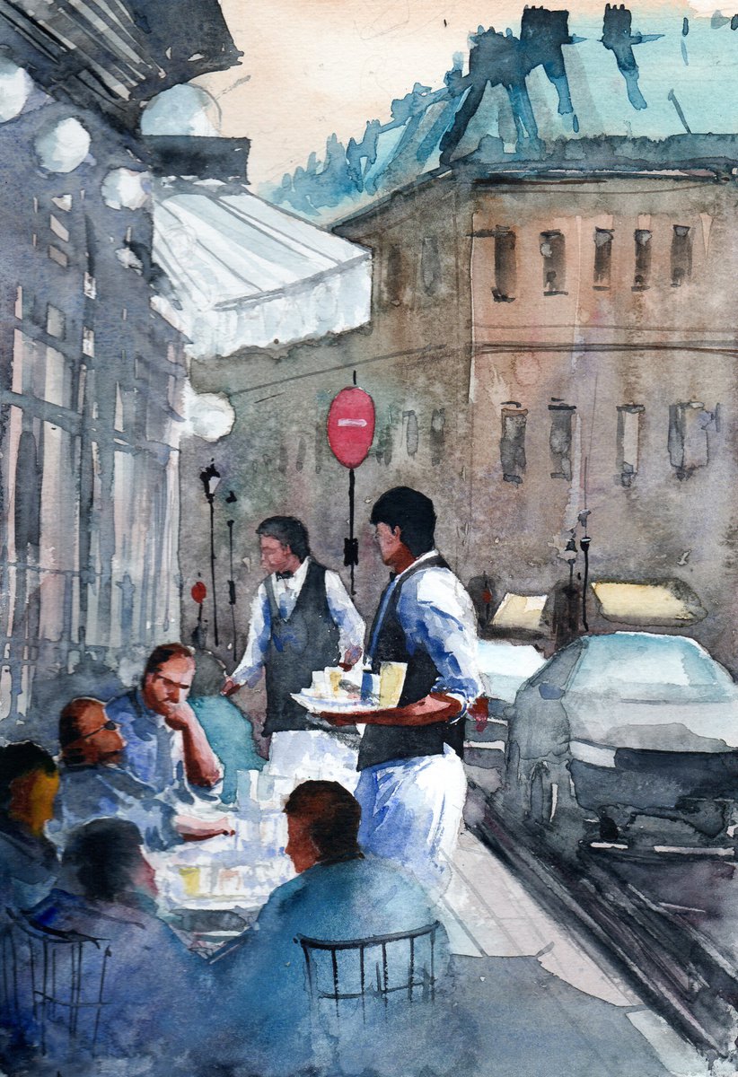 Paris Cafe_A4 by Rajan Dey