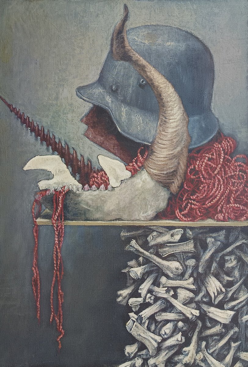 Surrealistic Oil Painting , La Capra Carnivora. By Antonio Mele, 20 X 30, Artwork For Sale On Artfinder