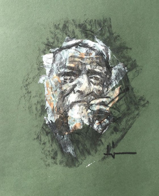 Old Man Smoking