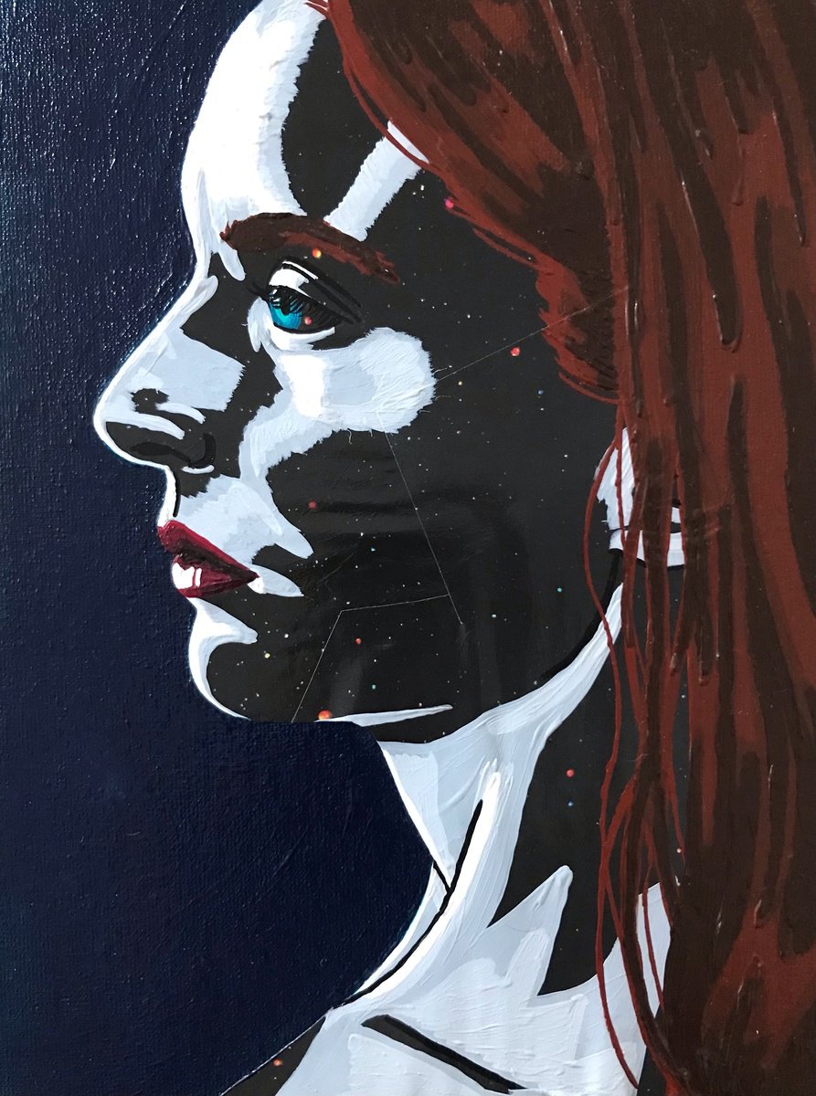 Portrait Collage By Annabelle Amory, 7 X 9, Stella, Original Artwork