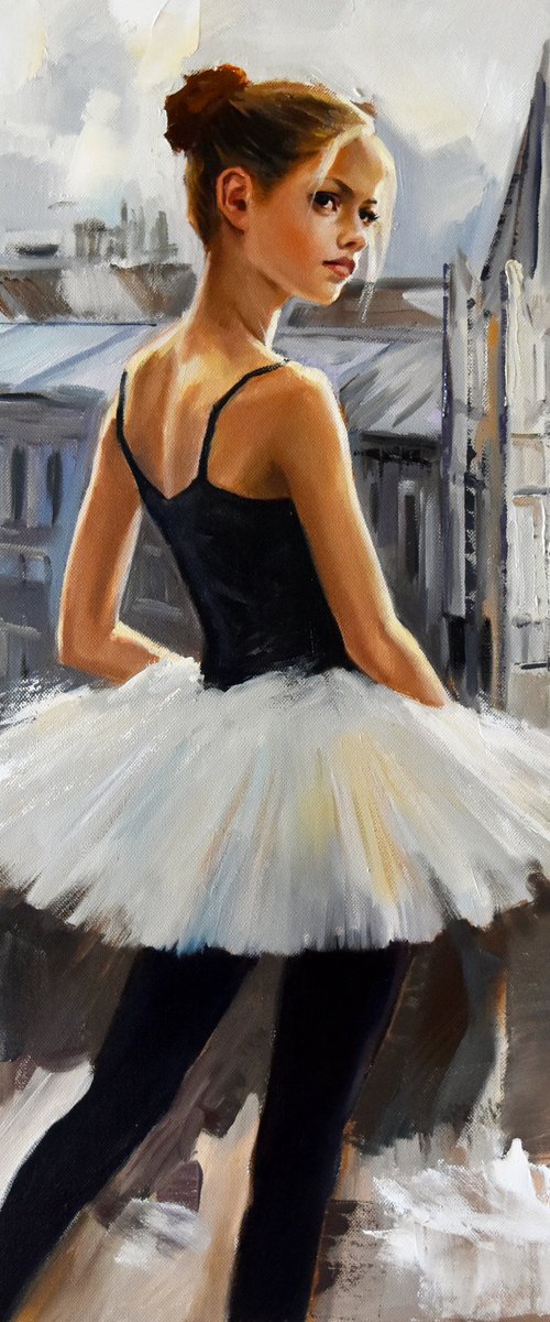 Lovely city of small ballerina by Serghei Ghetiu