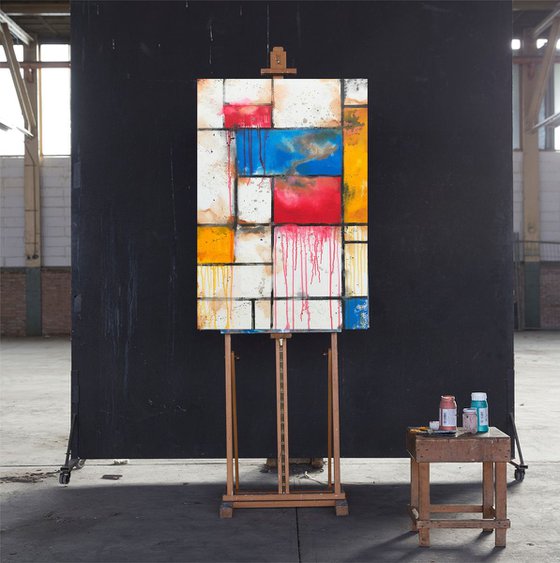 wink to mondriaan II (120 x 80 cm) Dee Brown