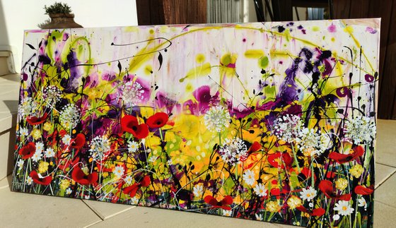 Wildlight Meadow; Abstract Floral Landscape