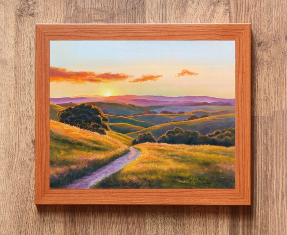 California hills at sunset