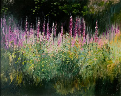 Foxglove Forest Clearing by Hannah  Bruce