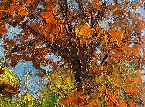 Golden Domes Behind the Trees