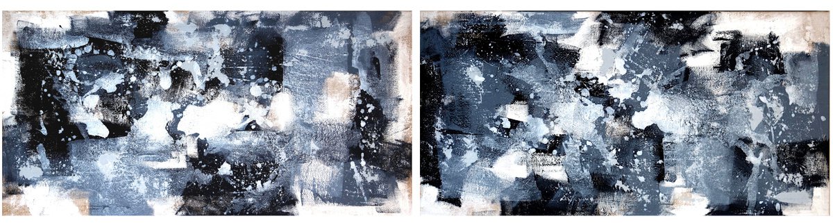 Abstraction No. 08920 XXL black & white by Anita Kaufmann