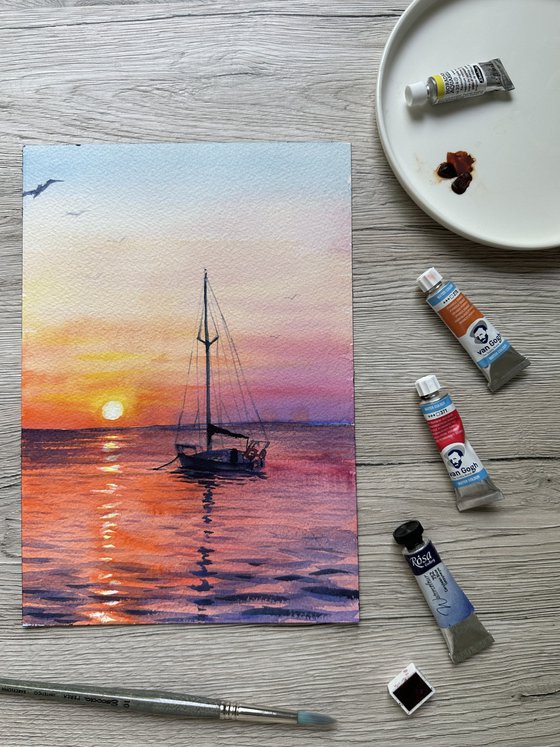 Sailboat at Sunset