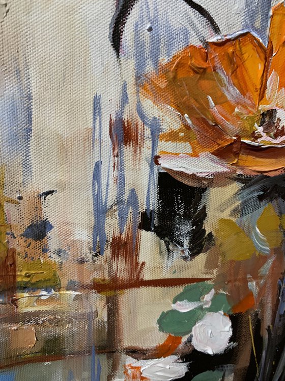 Wild Blooms. Abstract Floral bouquet.