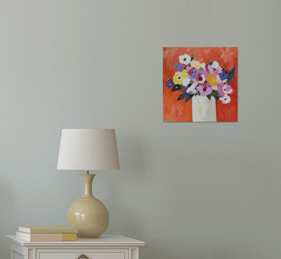 Flowers on an Orange