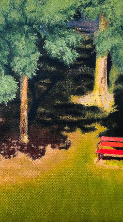 Wooden Bench in the Summer by Eliza Kołodziej