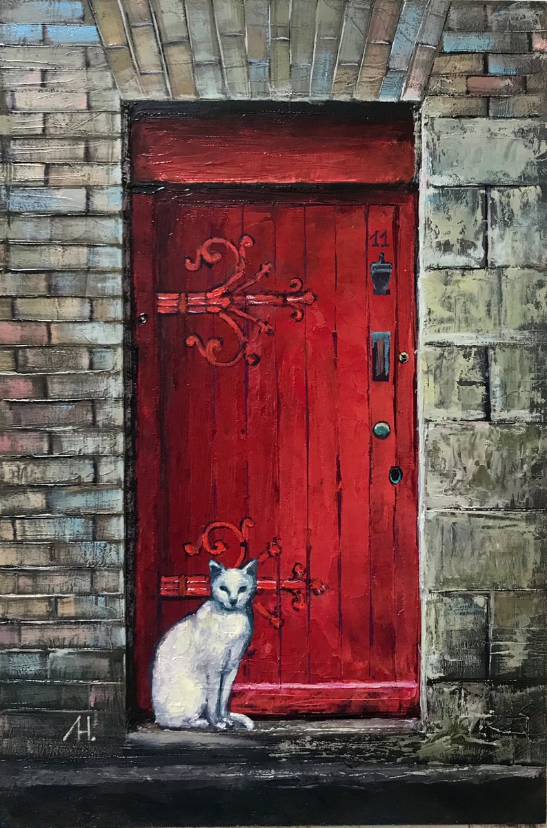 At the red door by Nataliya Zagaruk