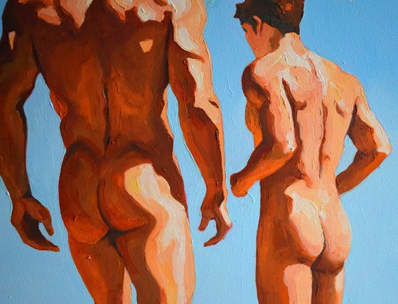 "Coastal Shadows" - Male figure