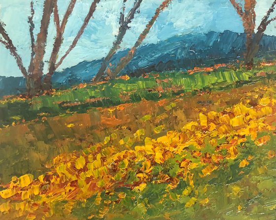 Falling down in autumn