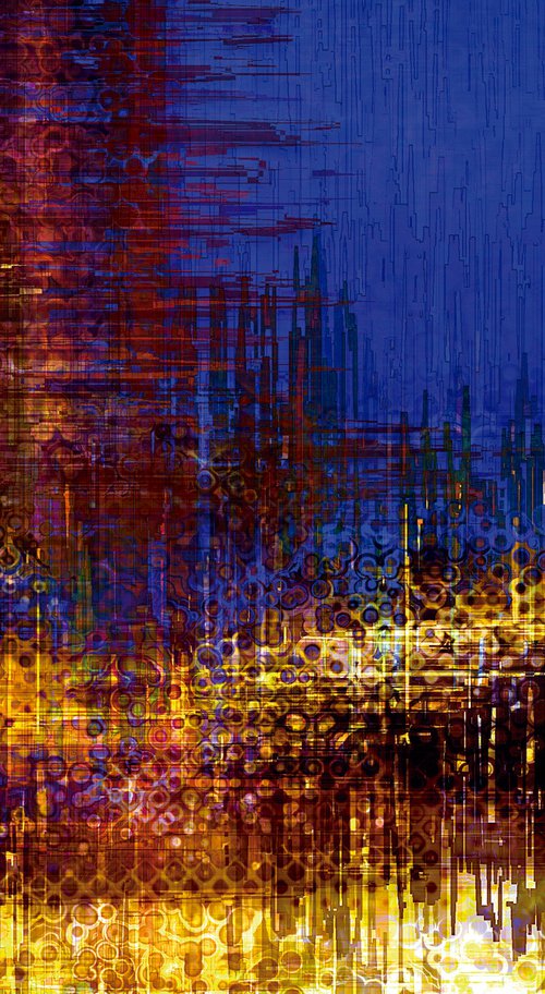 Ciudades abstractas XXVIII/XL large original artwork by Javier Diaz