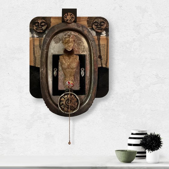 Goddess Dream - Assemblage, Wall Sculpture