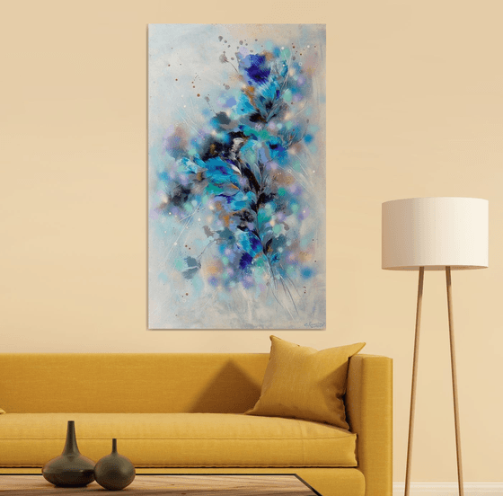 Abstract Floral Blues