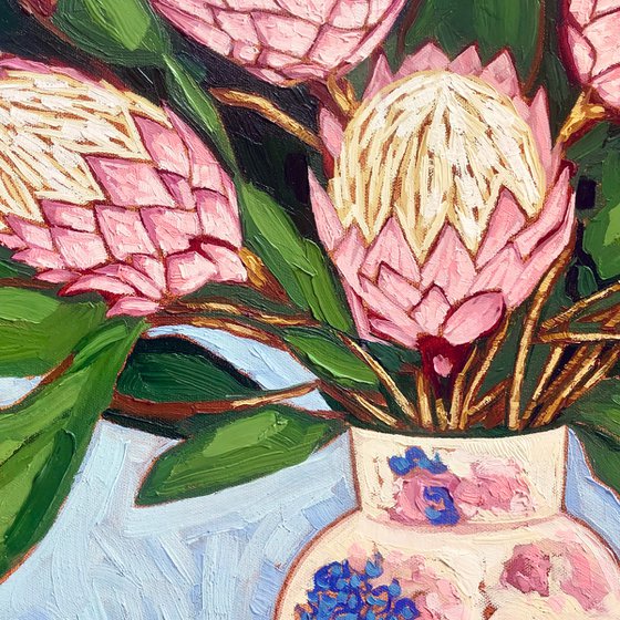 Proteas on French Blue