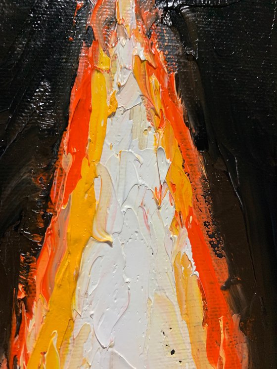 Red candle.