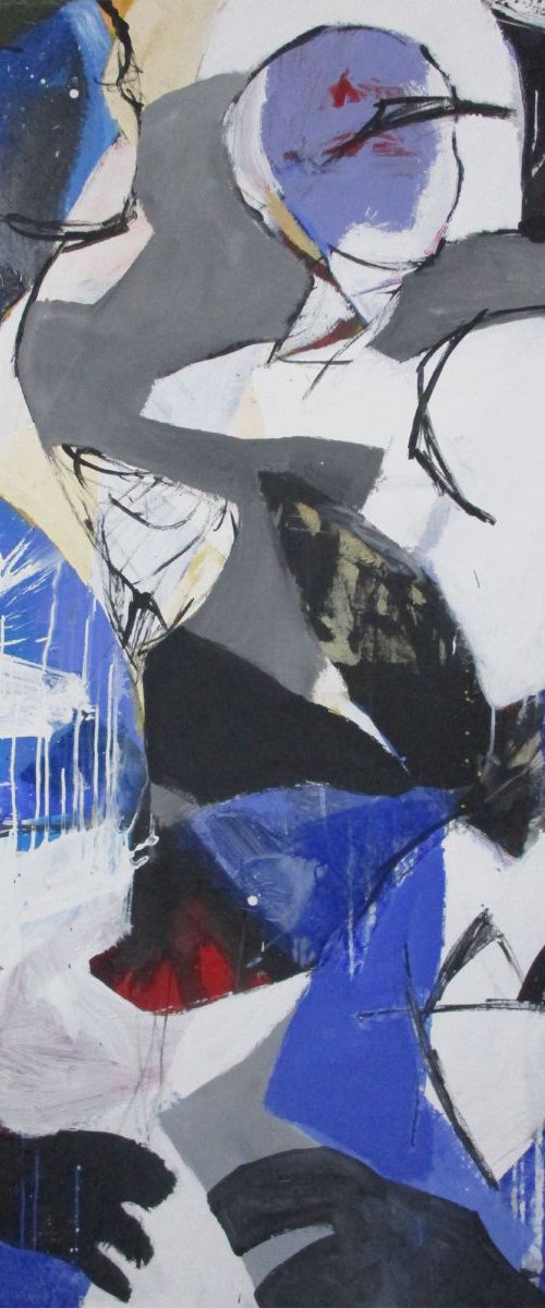 Abstract Painting with figures 1/01-2017 by Richard  Kuhn