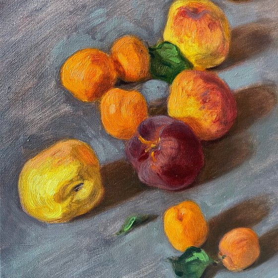 Still Life with peaches