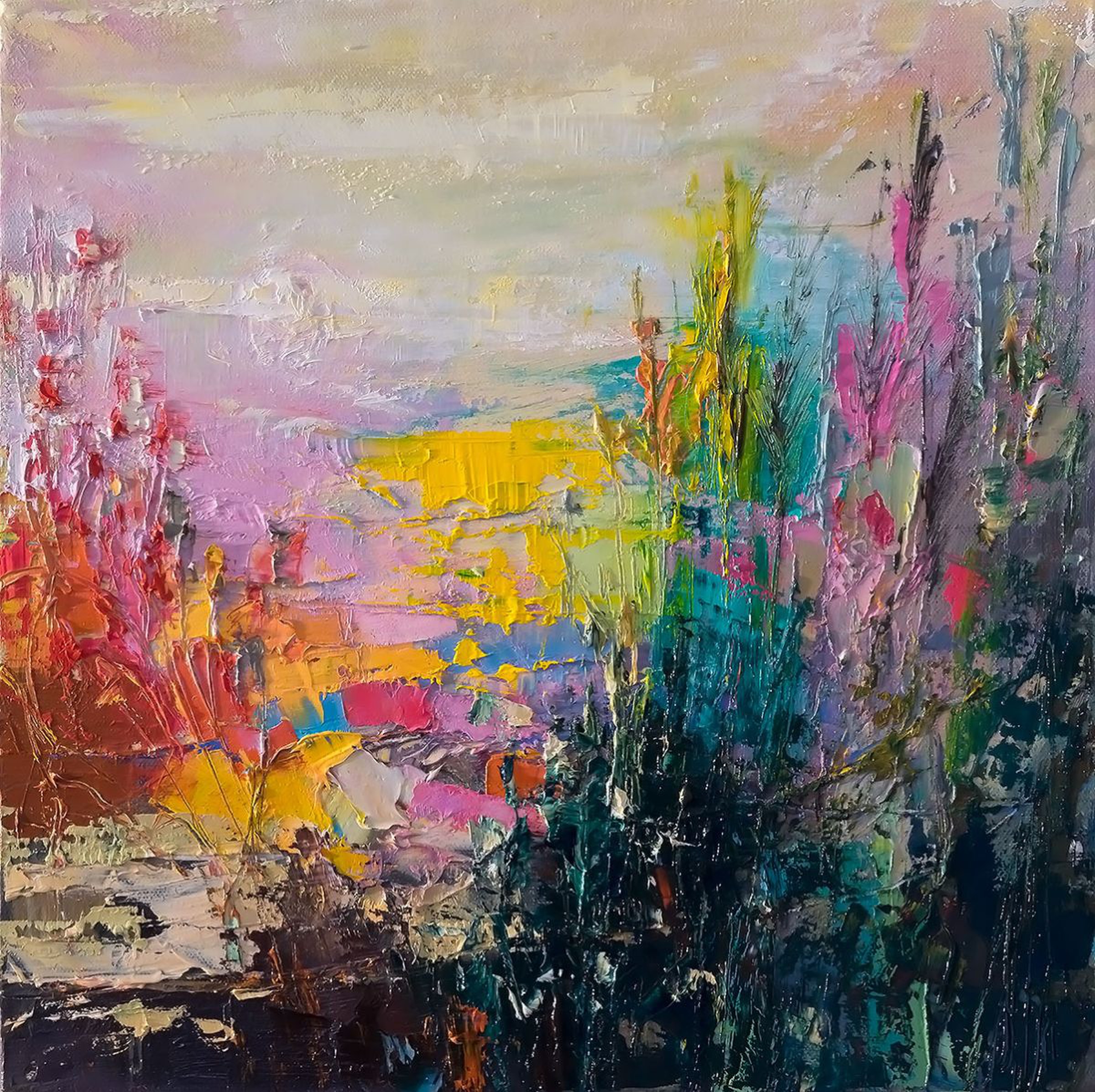 Beach Flowers Oil Painting By Ewa Czarniecka Artfinder