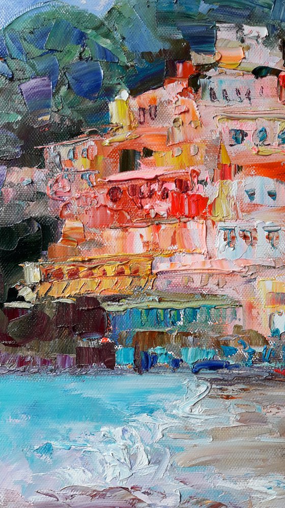 Charming Positano Italy Painting Italy