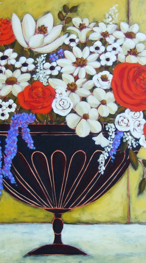 Bouquet with Umber Vase by Karen Rieger