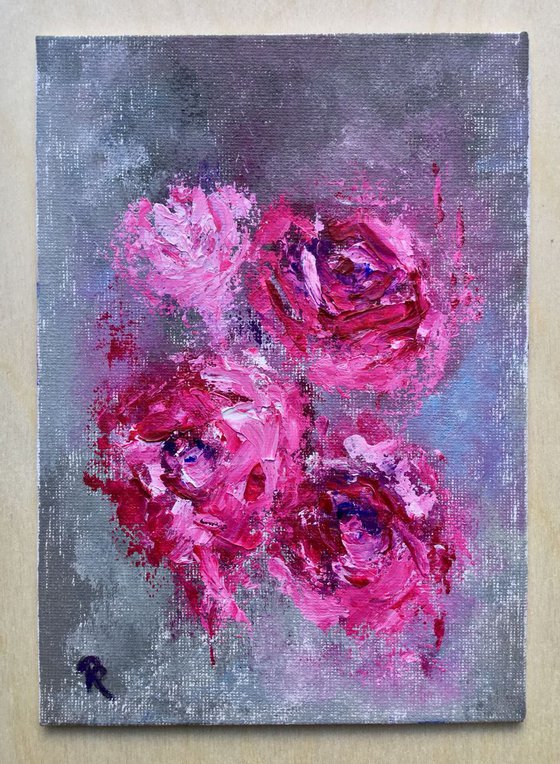 Vintage Roses #2 -  Impressionist Flowers