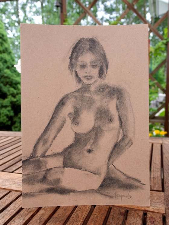 Female Figure 50 Charcoal