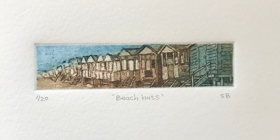 Beach huts.