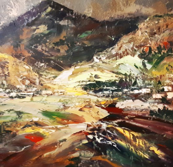 Mountain(70x80cm, oil painting, palette knife)