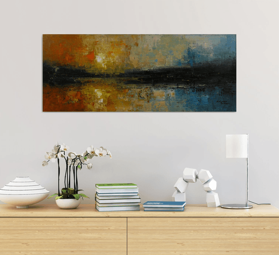 Unusual Shore  (Panoramic Seascape, 100x40cm)