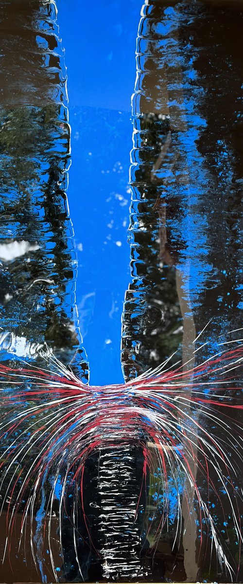 Forever — Blue-Black Resin Abstract, 150 cm by Kseniia Turik