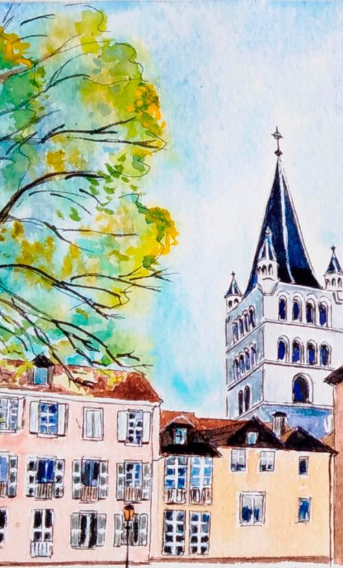 View of Notre Dame de Liesse by Liubov Samoilova