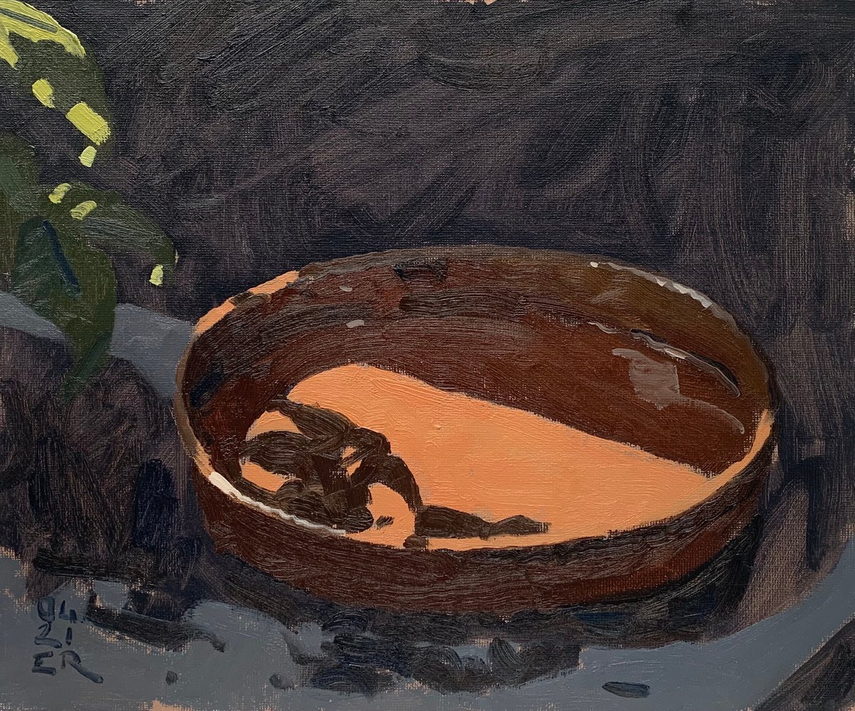 Bowl and Basil Shadow by Elliot Roworth
