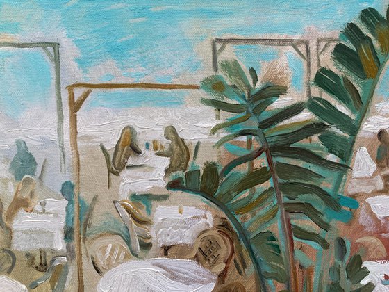 French Riviera. Seaside Restaurant