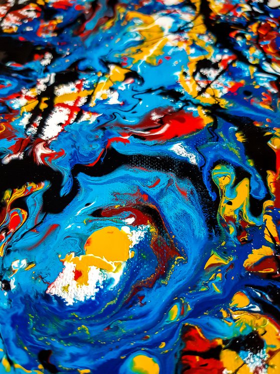 - Ownership - Style of JACKSON POLLOCK. Abstract Expressionism Painting.