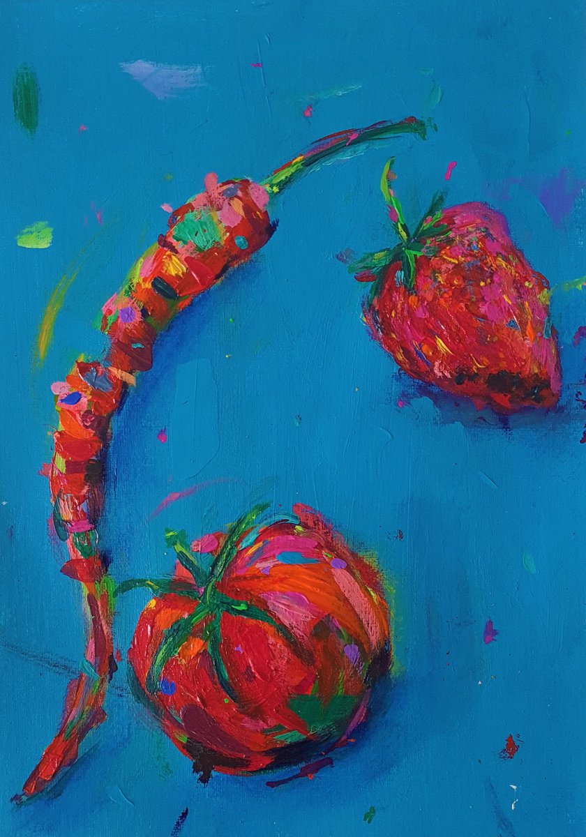 Chili, Tomato, Strawberry by Dawn Underwood