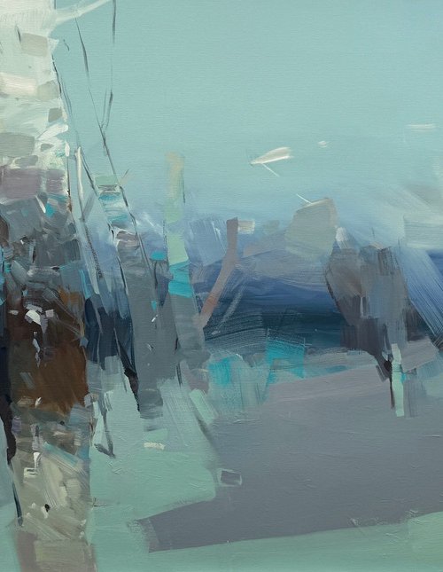 Birches in Moonlight by Vahe Yeremyan